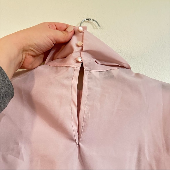 Vintage Satin Puff Sleeve Romantic Purple Blouse, Women’s Size Medium - Picture 4 of 10